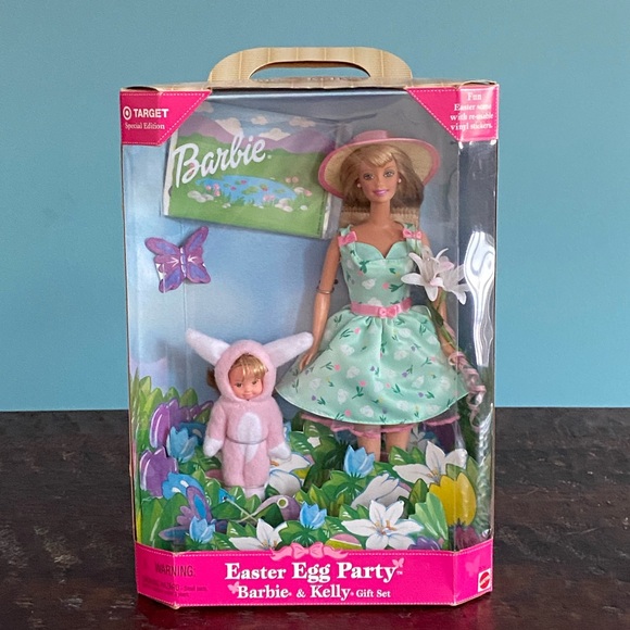 Sold! Vintage Easter Egg Party Barbie and Kelly Doll Gift Set 1999 Mattel NRFB - Picture 1 of 7